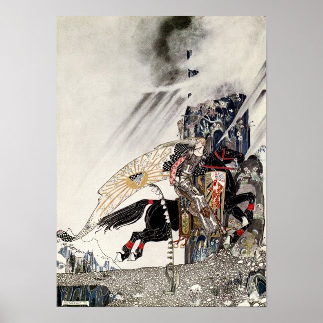 Poster O Filho da Viúva: O Láteo cavalgando o Cavalo Negr (Frente)