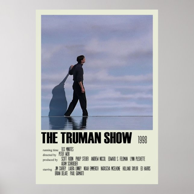 Poster O filme de arte do Alternativo Truman Show Grande  (Frente)