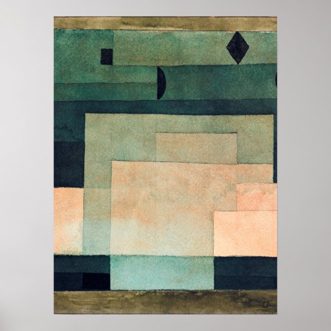 Poster O firmamento acima do templo (1922) de Paul klee (Frente)