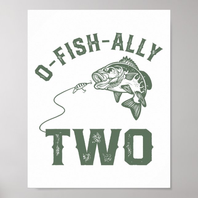 Poster O-fish-ally Dois segundo aniversário de Decoração  (Frente)
