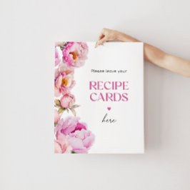 Poster O floral cor-de-rosa brilhante deixa o seu cartão 