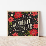 Poster O Floral de Férias do Ano Mais Maravilhoso<br><div class="desc">Celebre a temporada com presentes de Natal e decoração doméstica apresentando um moderno design floral de feriado emparelhado com tipografia caprichosa que alegremente declara, "É a época mais maravilhosa do ano." A disposição alegre das flores sazonais e das cores festivas traz um toque contemporâneo, mas confortável, ao seu decoro de...</div>