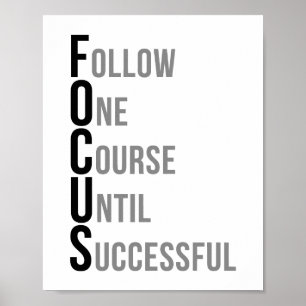 Poster O foco segue um curso até que bem sucedido