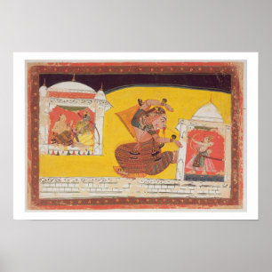 Poster O fólio 27 Laksmama corta o nariz de Surpanakha,