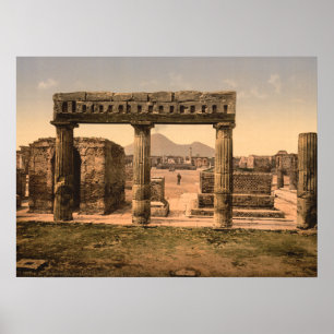 Poster O fórum, Pompeii, Campania, Italia