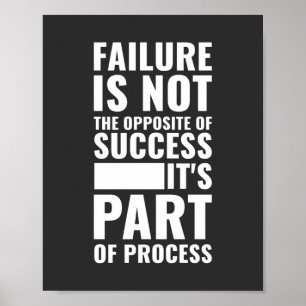 Poster O fracasso não é o oposto do sucesso Motivação