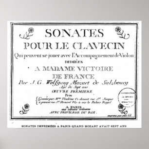 Pôster O frontispício para 'Sonates derrama le clavecin'