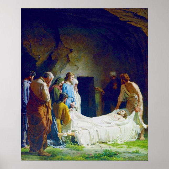 Poster O funeral de Jesus por Carl Heinrich Bloch 1873 (Frente)