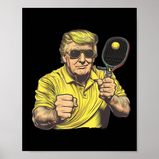 Poster O Funny Pickleball Aloja Gráficos Pickleball (Frente)