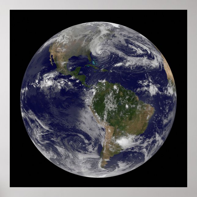 Poster O Furacão Sandy Na Costa Leste Dos Eua. (Frente)