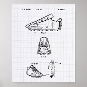 Pôster O futebol calça uma arte de 1993 patentes - Peper