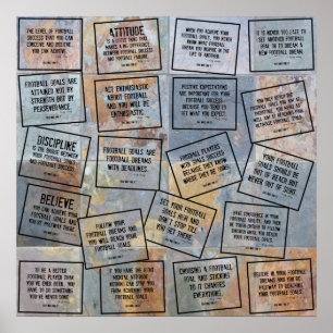 Poster O futebol cita a colagem na ardósia