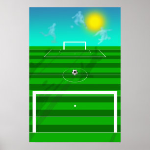 Poster O futebol sonha o campo de futebol e nubla-se o