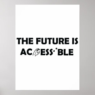 Poster O futuro é a linguagem de sinais ASL acessível Bra