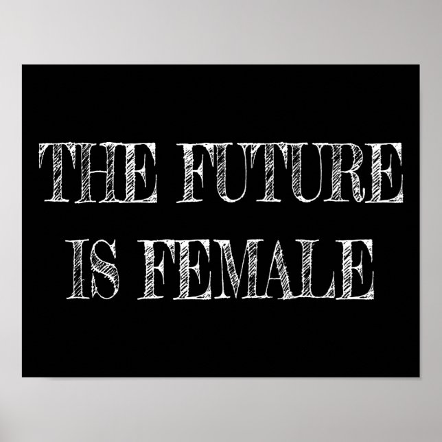 Poster O futuro é a Vintage feminina (Frente)