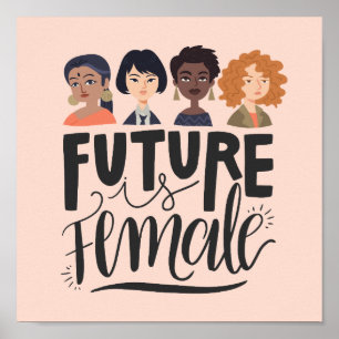 Poster O Futuro É Feminino Citação Feminista Motivacion