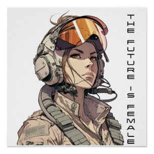 Pôster O futuro é feminino, igualdade de direitos, arte f