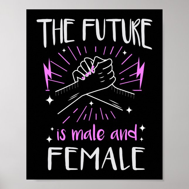 Poster O Futuro É O Empoderamento Feminista Masculino E F (Frente)