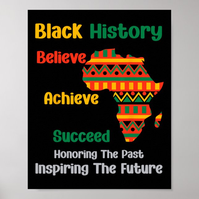 Poster O futuro inspirador da história negra do mês afric (Frente)