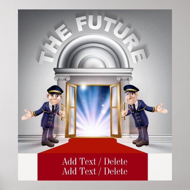 Poster O futuro: negócios, graduação, casamento, etc. (Frente)
