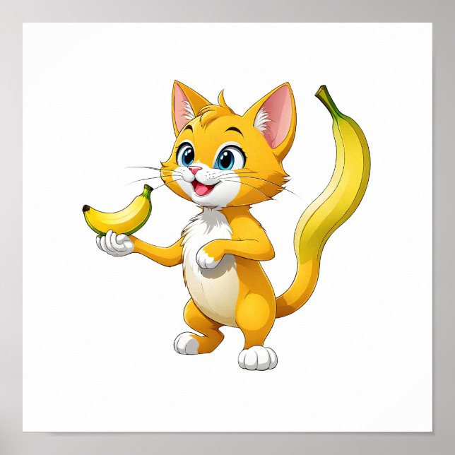 Poster "O Gatinho vai para as bananas" (Frente)