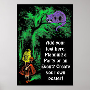 Pôster "O Gato Cheshire" de "Alice no País das Maravilhas