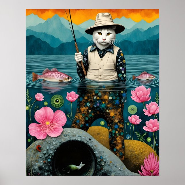 Poster O Gato de Pesca (Frente)