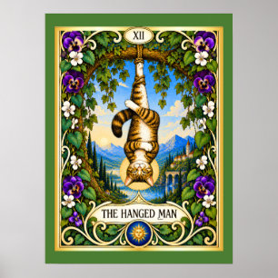 Poster O Gato do Tarot do Enforcado - Uma Nova Perspectiv