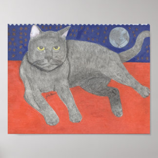 Poster O Gato E A Lua De Julia Hanna
