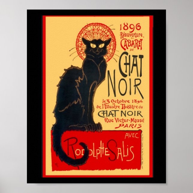 Poster O Gato Negro, Le Chat Noir, Arte (Frente)