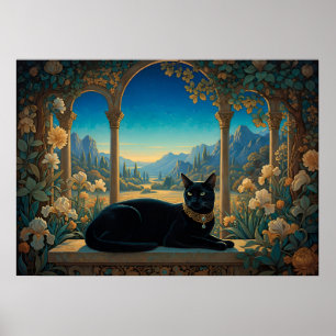 Poster O Gato Preto da Loggia Dourada