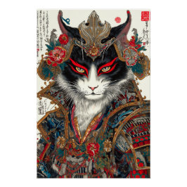 Pôster O Gato Ronin | Ukiyo-e Samurai Warrior