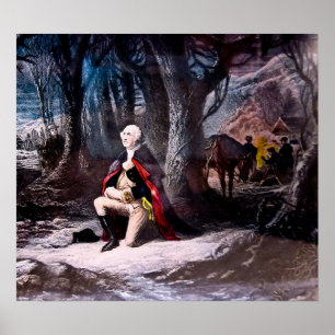 Pôster O general Washington Prays na forja do vale, PA