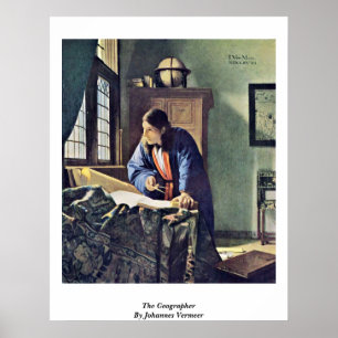 Pôster O geógrafo. Por Johannes Vermeer