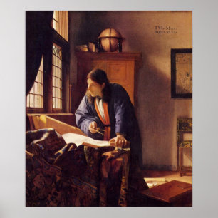 Poster O geógrafo por Johannes Vermeer