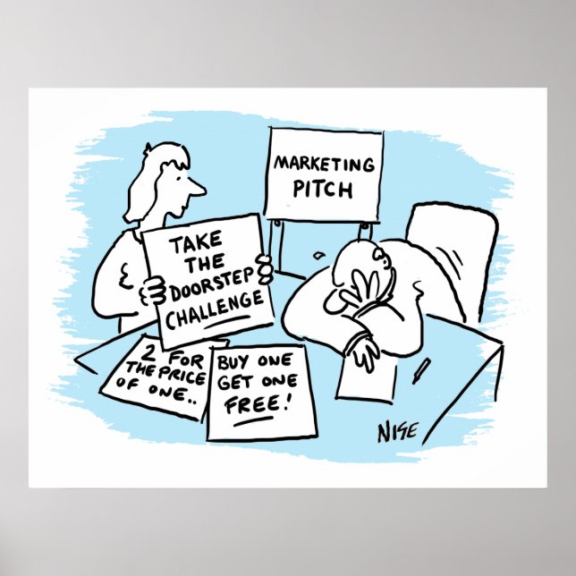 Poster O gerenciador de marketing está resistente a uma d (Frente)