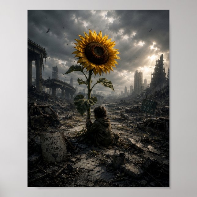Poster O Girassol no Deserto (Frente)