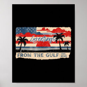 Poster O Golfo Americano Do México Rename Vintage
