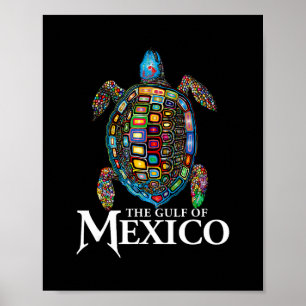 Poster O Golfo Do México Edm Música Rave Dança Tartaruga