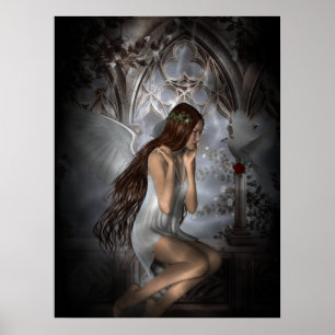 Poster O Gothic Angel e a sua pomba Vignette