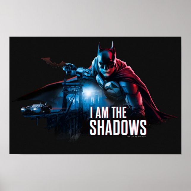 Poster O Gráfico do Personagem Batman - Eu Sou As Sombras (Frente)