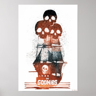 Poster O Gráfico Silhuette do Navio Pirata dos Goonies