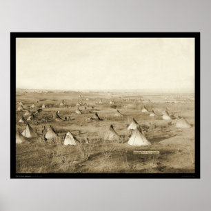 Pôster O grande acampamento hostil SD 1891 de Lakota
