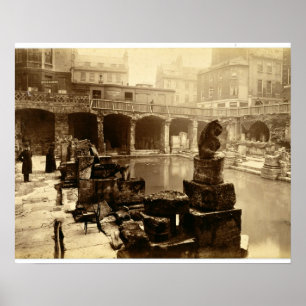 Poster O grande banho romano, banho (foto de b/w)