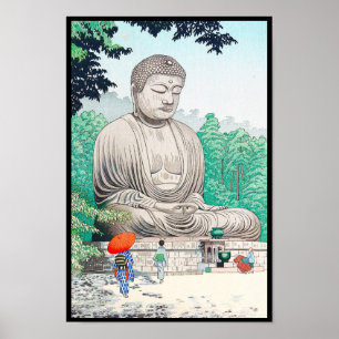 Poster O grande Buddha em Kamakura FUJISHIMA TAKEJI
