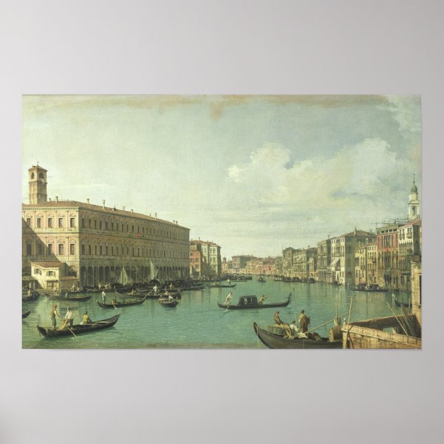 Poster O Grande Canal da Ponte do Rialto (Frente)