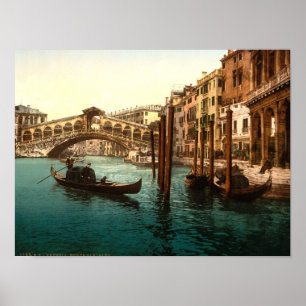 Poster O Grande Canal de Veneza, Itália, da Ponte de Ria