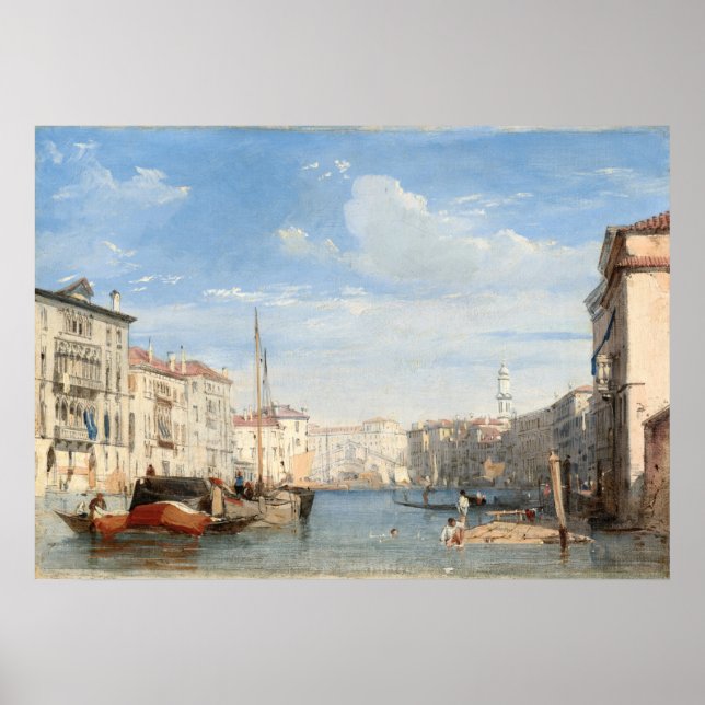 Poster O Grande Canal, Richard Parkes Bonington Fine Art (Frente)