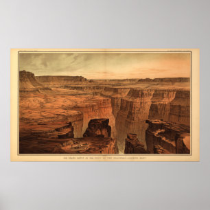 Pôster O Grande Canyon por Clarence Dutton 1882