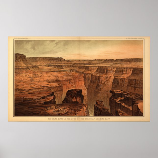 Pôster O Grande Canyon por Clarence Dutton 1882 (Frente)